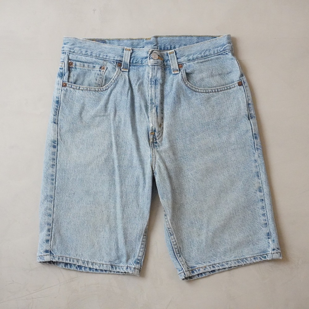 Vintage Levis‎ 505 Mens Light Wash Denim Shorts W33 Regular Fit